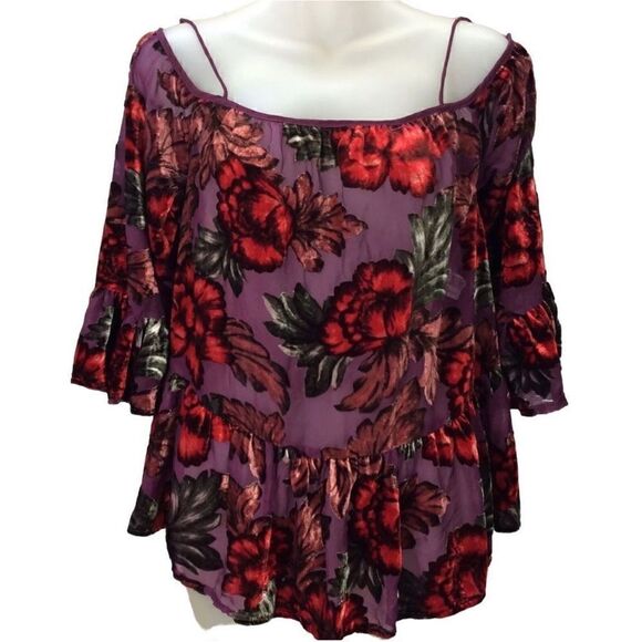 Forever 21 Semi Sheer Off Shoulder Top - Picture 1 of 8